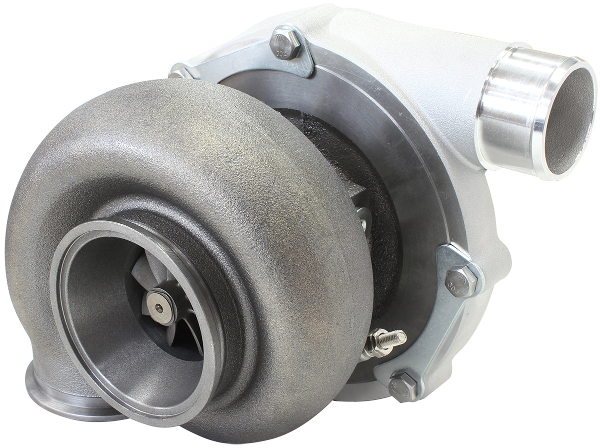 BOOSTED B5855 1.21 Reverse Rotation Turbocharger 770HP, Natural Cast Finish External Wastegate, V-Band Inlet & Exhaust Flanges