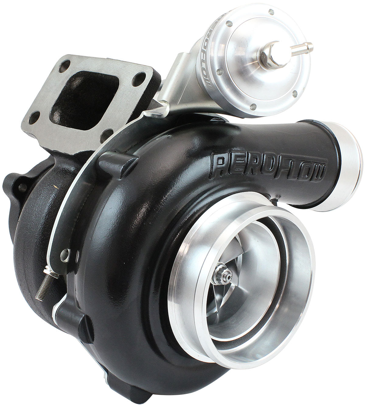 BOOSTED 6862 XR6 1.15 Turbocharger 1050HP, Hi Temp Black Finish Internal Wastegate, T3 Inlet Flange, BA-BF XR6 5-Bolt Exhaust Flange