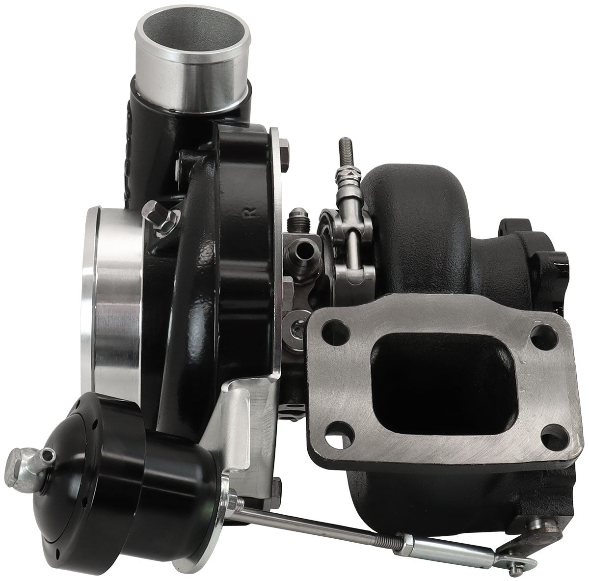 BOOSTED 6262 XR6 1.15 Turbocharger 900HP, Hi Temp Black Finish Internal Wastegate, T3 Inlet Flange, FG XR6 5-Bolt Exhaust Flange