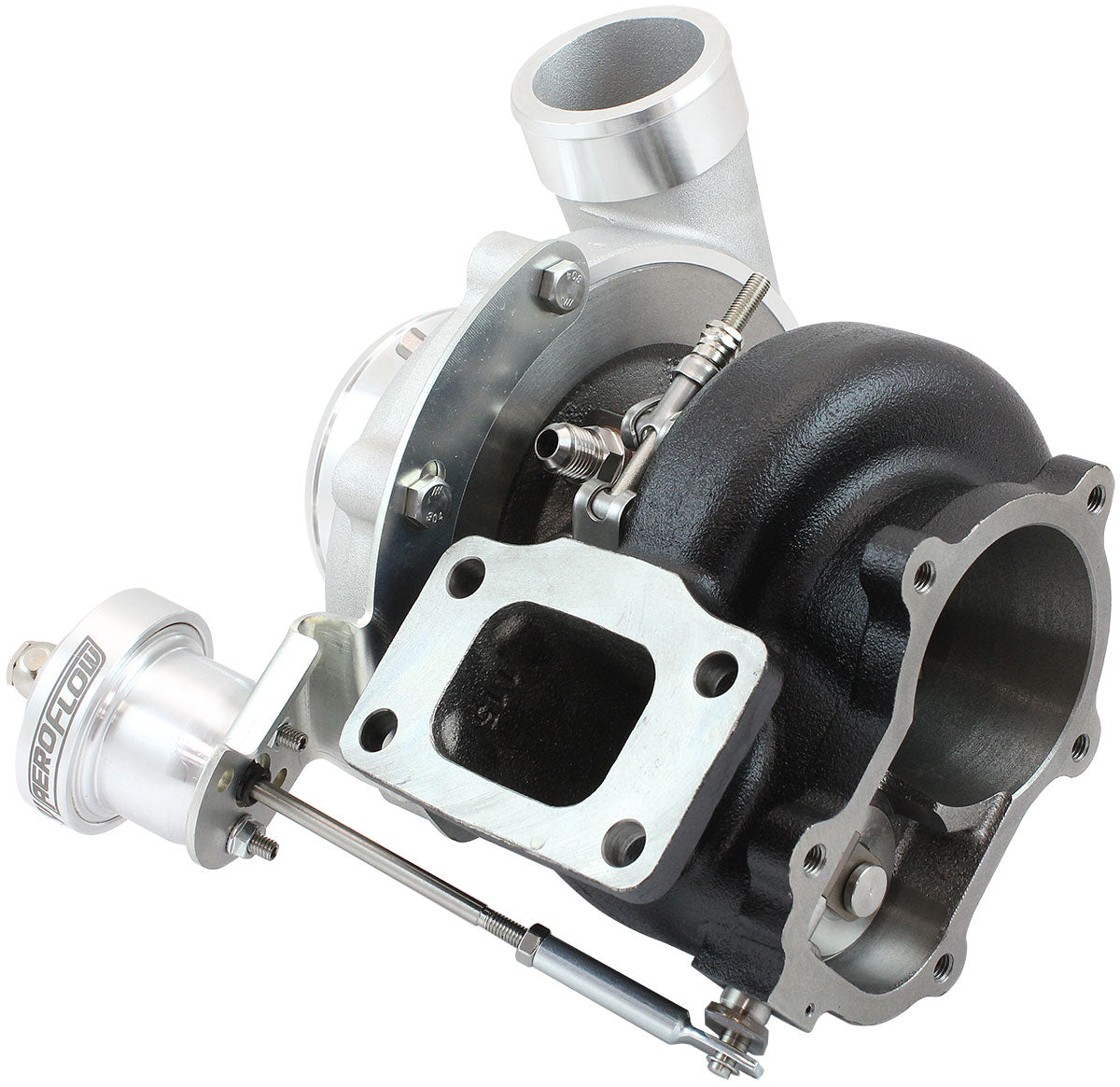 BOOSTED 6862 XR6 1.15 Turbocharger 1050HP, Natural Cast Finish Internal Wastegate, T3 Inlet Flange, FG XR6 5-Bolt Exhaust Flange