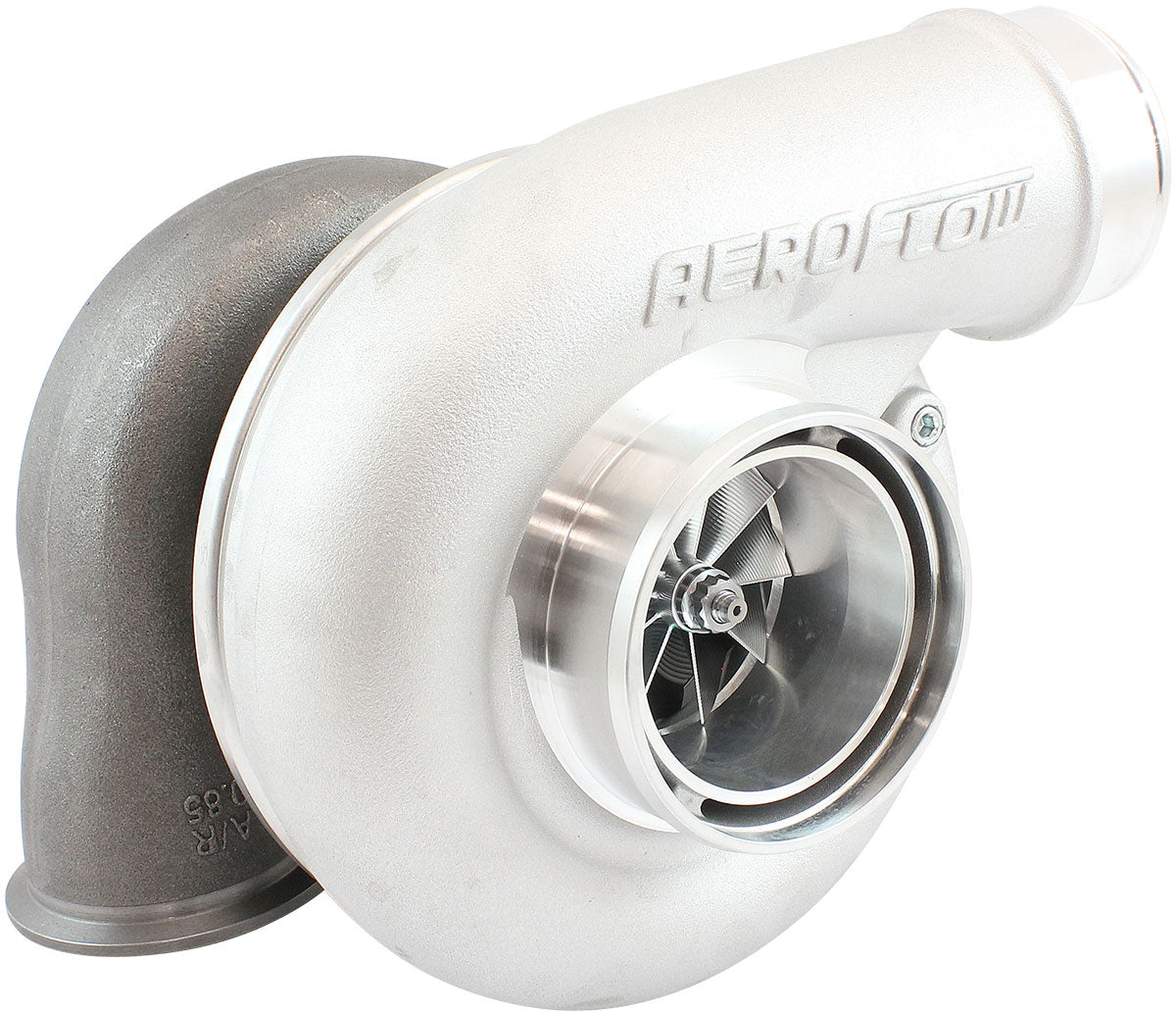 BOOSTED 7375 Dual V-Band 0.85 Turbocharger 1200HP, Natural Cast Finish External Wastegate, V-Band Inlet & Exhaust Flanges