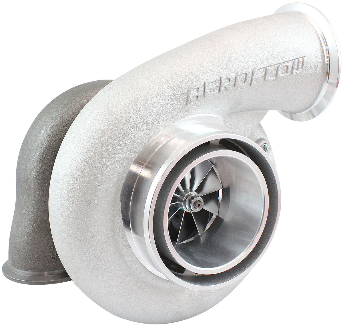 BOOSTED 7975 Dual V-Band 0.85 Turbocharger 1450HP, Natural Cast Finish External Wastegate, V-Band Inlet & Exhaust Flanges