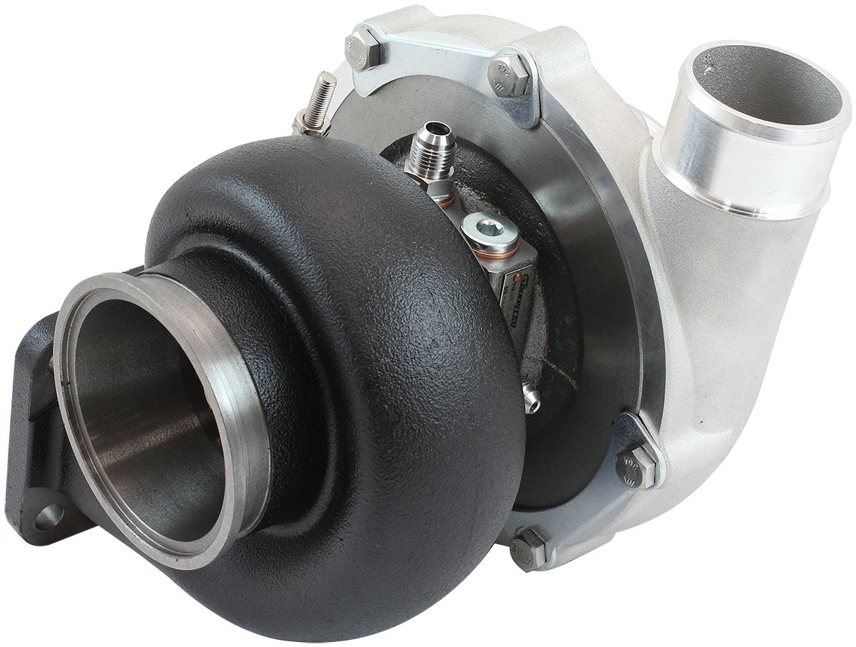 BOOSTED 6262 T4 1.01 Turbocharger 900HP, Natural Cast Finish External Wastegate, T4 Inlet Flange, V-Band Exhaust Flange