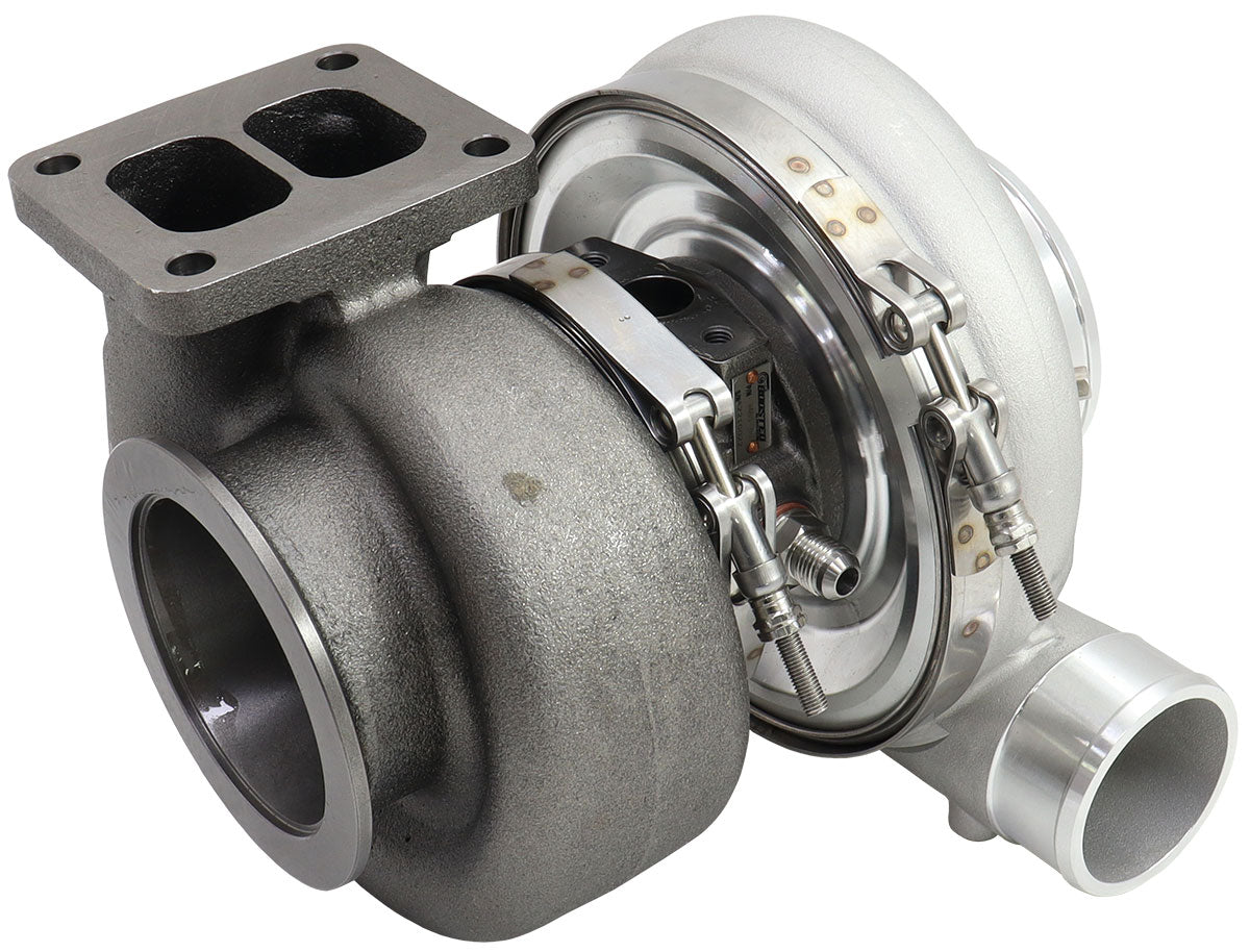 BOOSTED 7170 T4 1.06 Turbocharger 1150HP, Natural Cast Finish External Wastegate, T4 Inlet Flange, V-Band Exhaust Flange