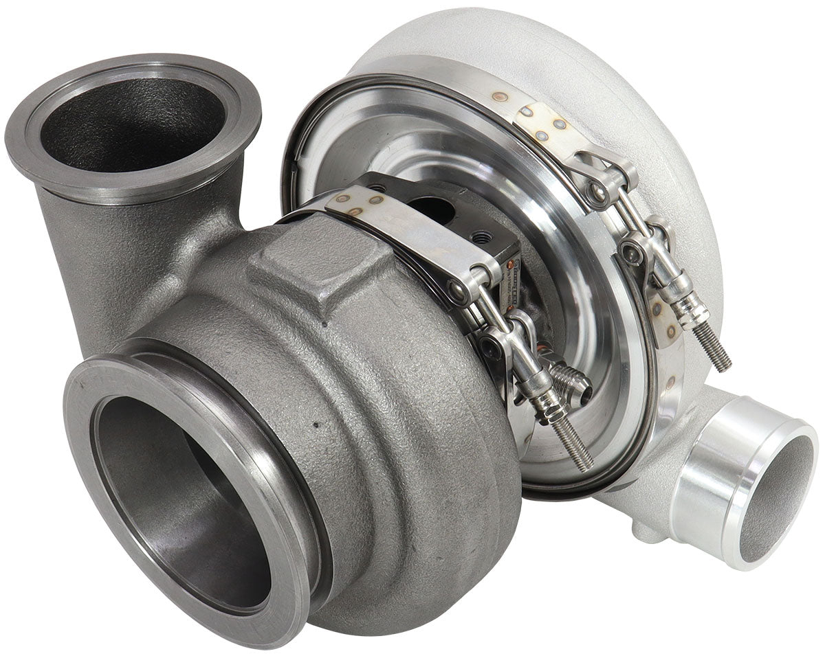 BOOSTED 7170 V-Band 0.85 Turbocharger 1150HP, Natural Cast Finish External Wastegate, V-Band Inlet Flange, V-Band Exhaust Flange