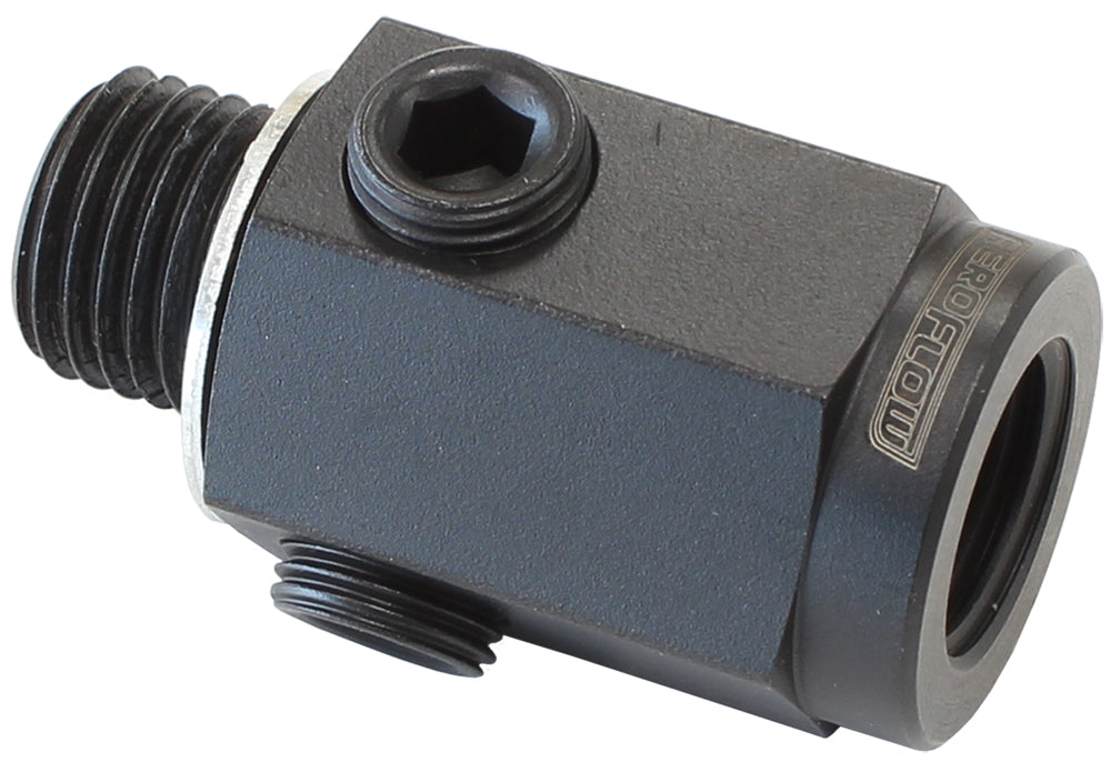 Metric Extension with 1/8" Port - Steel Black Finish. M14 x 1.5 Thread