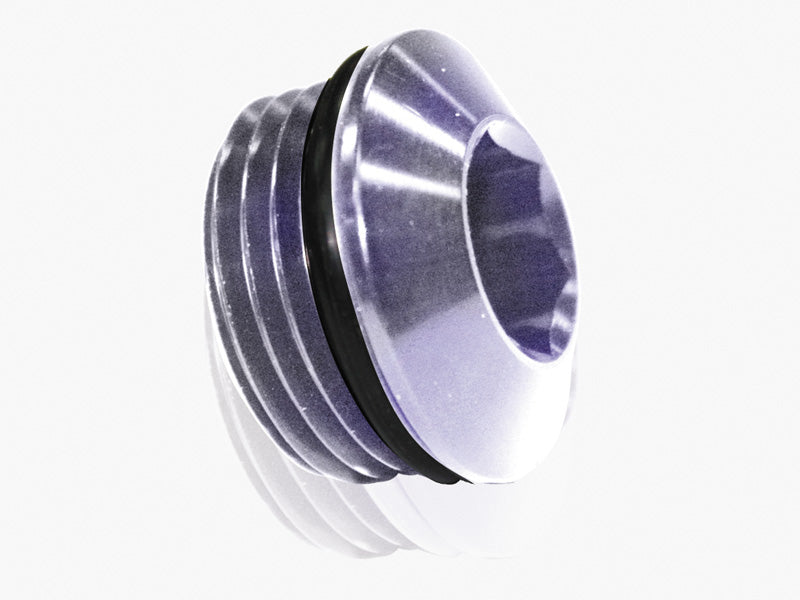 Slimline ORB Port Plug -16AN Silver Finish