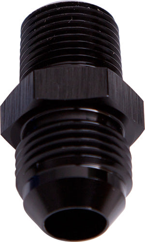 NPT to Straight Male Flare Adapter 3/8" to -6AN Black Finish