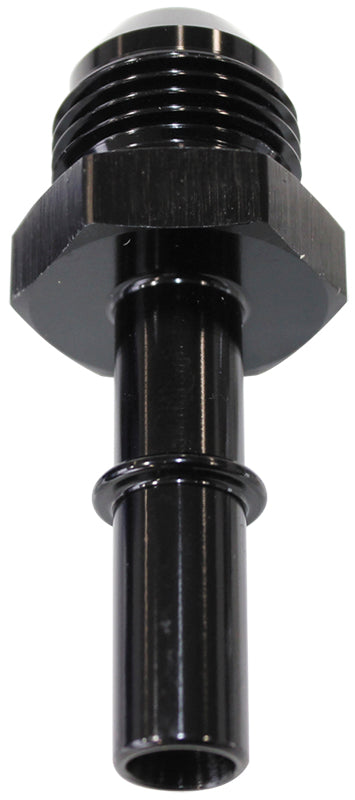 Push-In EFI Fuel Fitting -8AN Push-on to 1/2" Male Hard Tube Black Finish