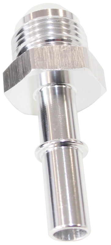 Push-In EFI Fuel Fitting -8AN Push-on to 1/2" Male Hard Tube Silver Finish