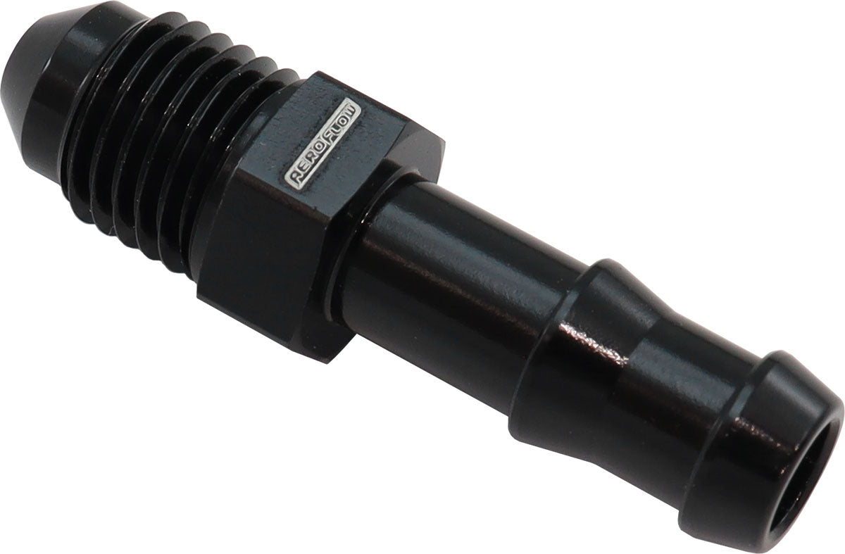 Aeroflow AN Flare to Barb Adapter -4AN to 5/16" Black Finish