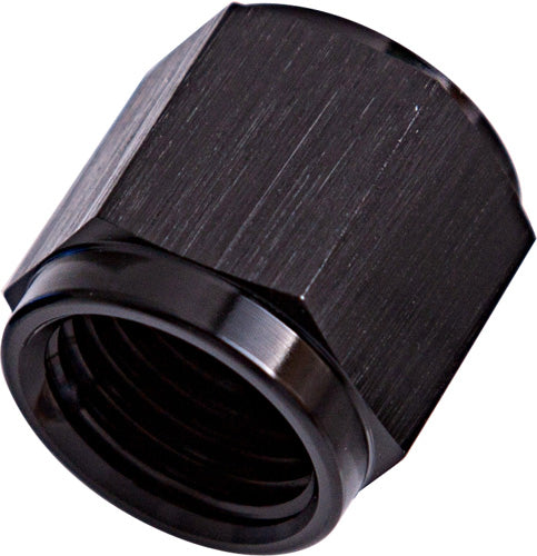 -4AN to 1/4" Aluminium Tube Nut - Black Finish Sold As APair. Suits Aeroflow, Moroso &Russell Tubing
