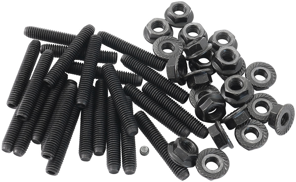 Mitsubishi Evo & Mazda 13B Oil Pan Stud Kit M6 Steel Studs and Nuts, Pack of 23.