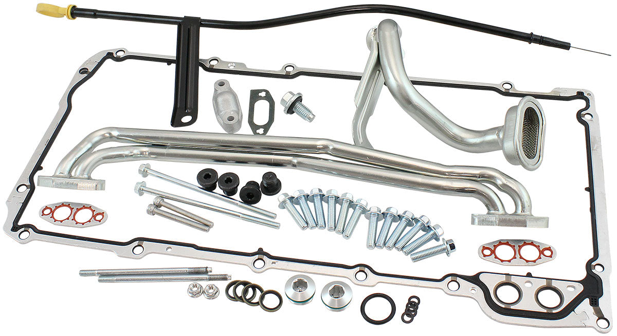 Aeroflow GM LS Cast Aluminium Standard Replacement Front Sump Oil Pan Suit GM LS Series, Holden Commodore VZ OEM Style