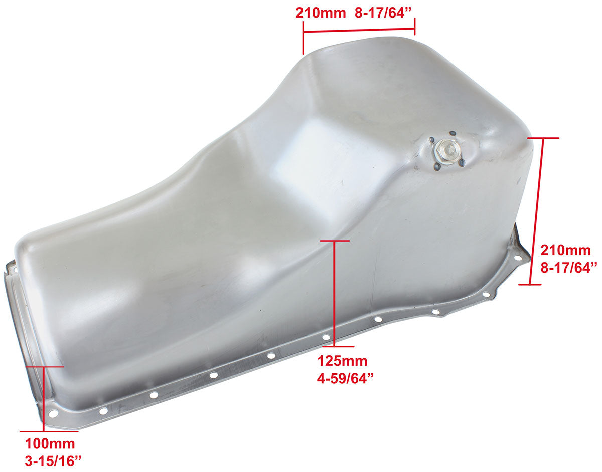 Ford Cleveland Standard Replacement Oil Pan, Raw Finish Suit Ford 302 and 351 Cleveland, 5.0L Capacity