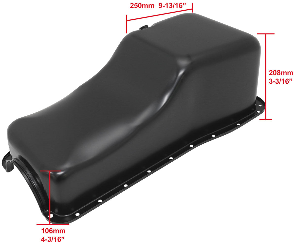 Ford Big Block Standard Replacement Oil Pan, Black Finish Suit Ford Big Block 429 to 460 V8, 5.0L Capacity