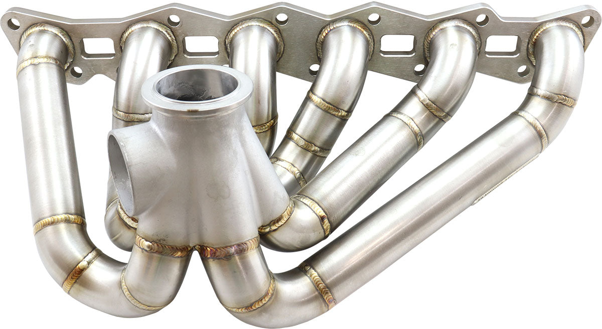 Boosted Nissan RB30 V-Band Turbo Stainless Manifold Suits Low Mount GT30-GT35 Turbo, with 50mm External Wastegate Flange