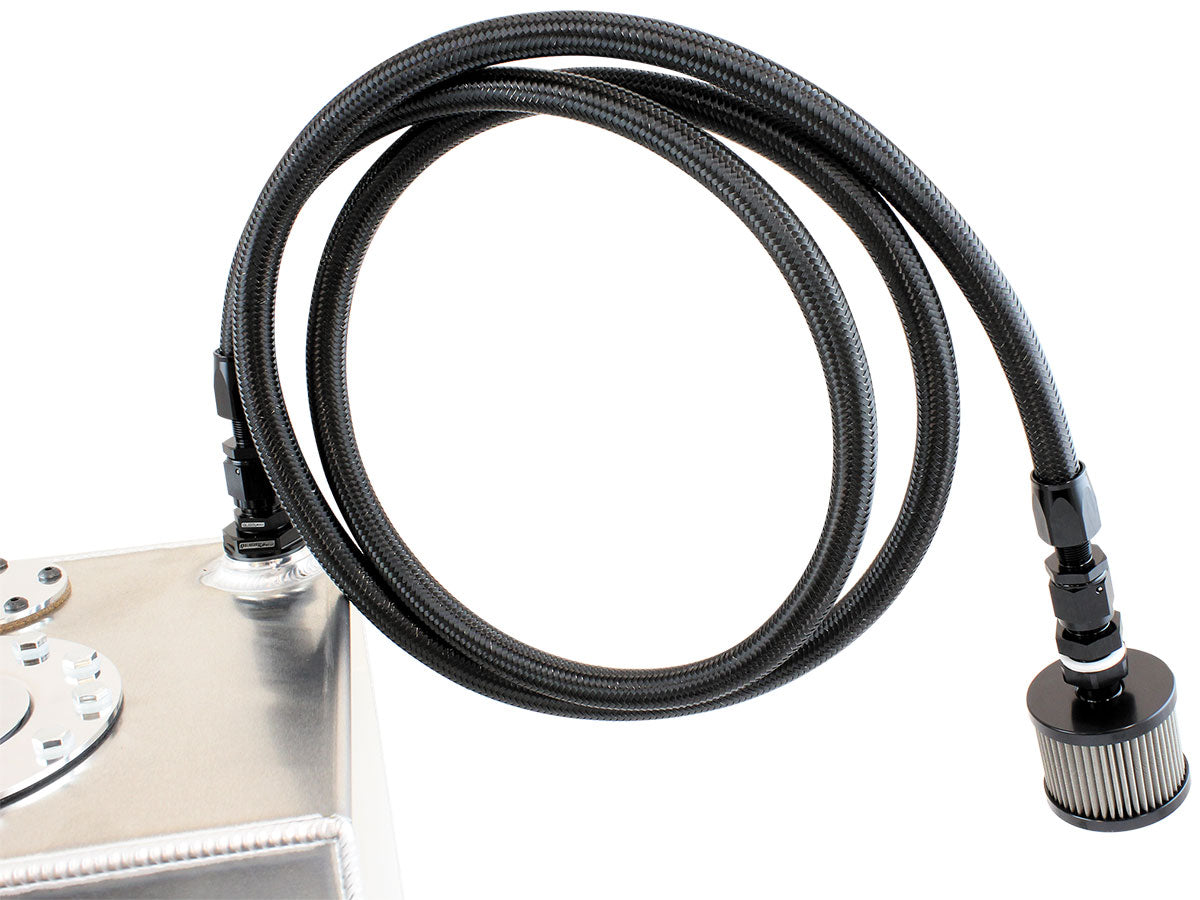 Fuel Cell Breather Kit Universal Roll Over Vent Kit to Suit Aeroflow Fuel Cell