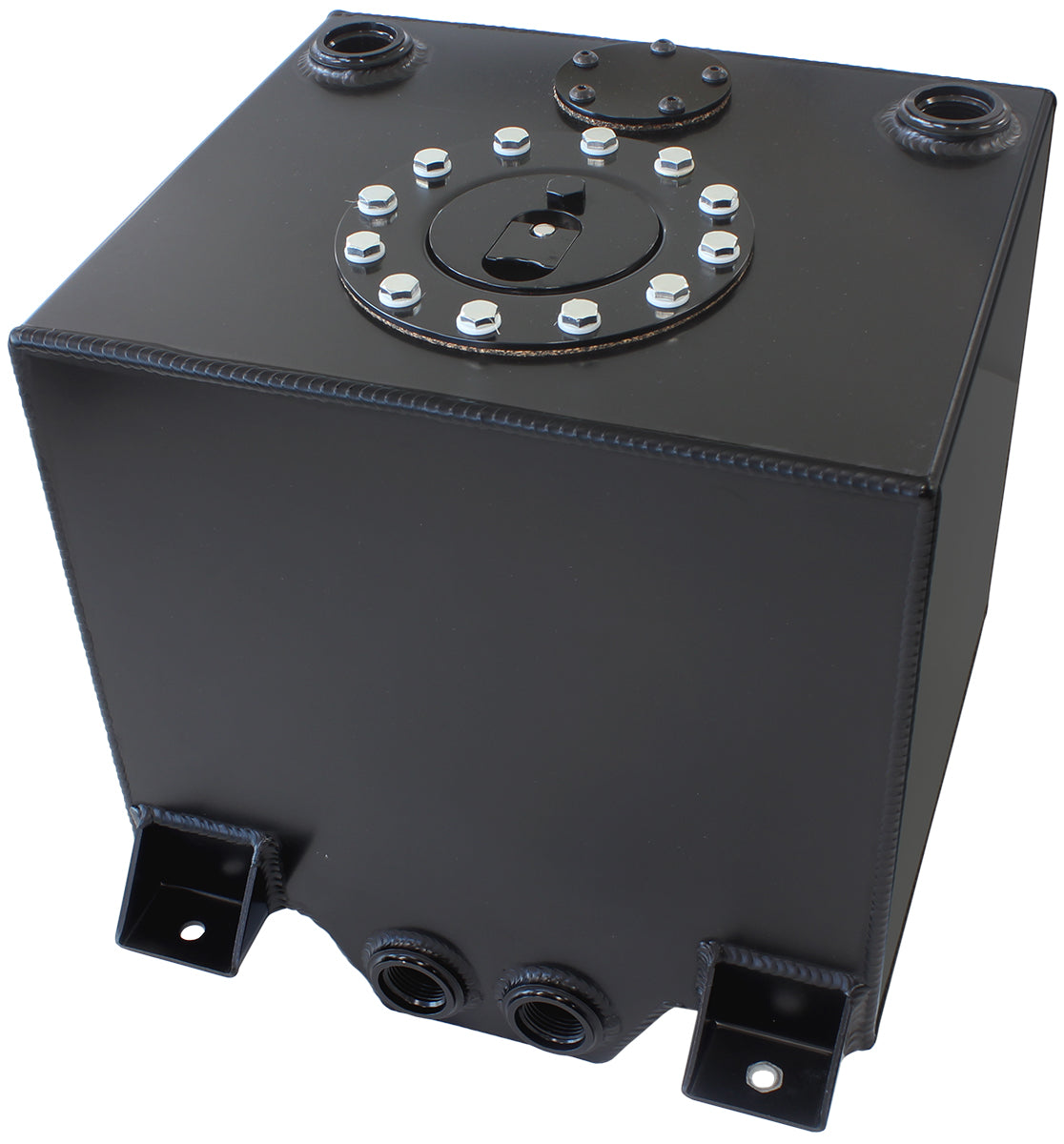 Aluminium 5 Gallon (19L) Fuel Cell with Cavity/Sump (Black) 10-1/4" L x 11-13/16" W x 10-1/4" H (26cm x 30cm x 26cm)