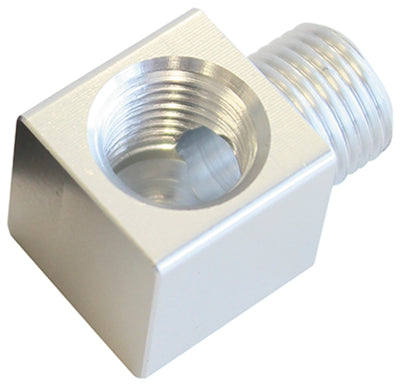 90° Female 1/8" NPT to Male 1/8" NPT Elbow Silver Finish