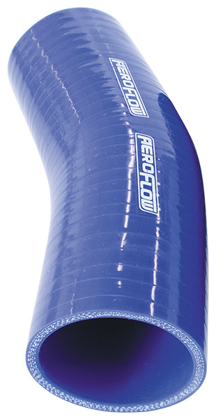 Gloss Blue 23° Silicone Elbow Hose 2-3/4" (70mm) I.D 4-Ply, 13/64" (5.3mm) Wall Thickness, 4-59/64" (125mm) Leg