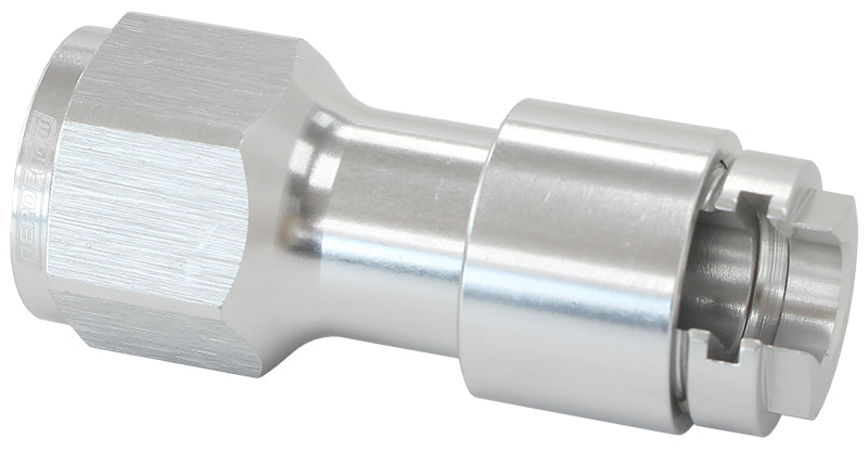 Push-On 5/16" Female EFI Fuel Fitting - Silver With Female -6 ORB