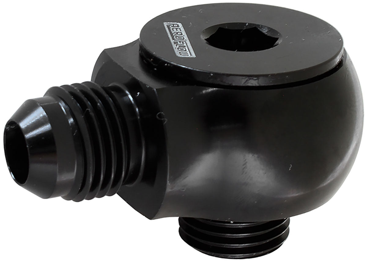 90° Low Profile -12ORB to -10AN Male Adapter Black Finish