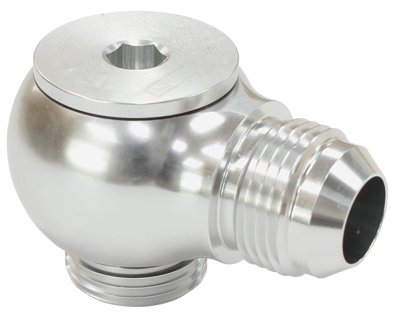 90° Low Profile -12ORB to -12AN Male Adapter Silver Finish