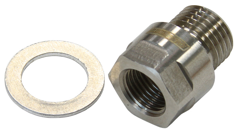 Metric Pipe Reducer M12 x 1.25 to 1/8" Stainless