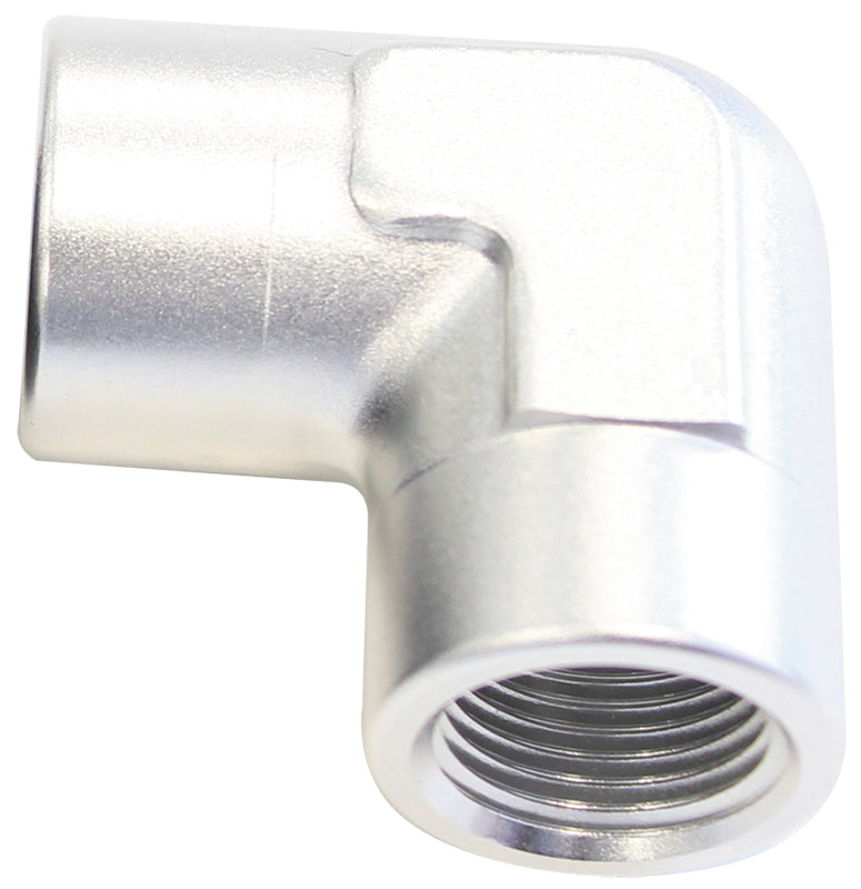 90° NPT Female Adapter - 1/4" Silver Finish