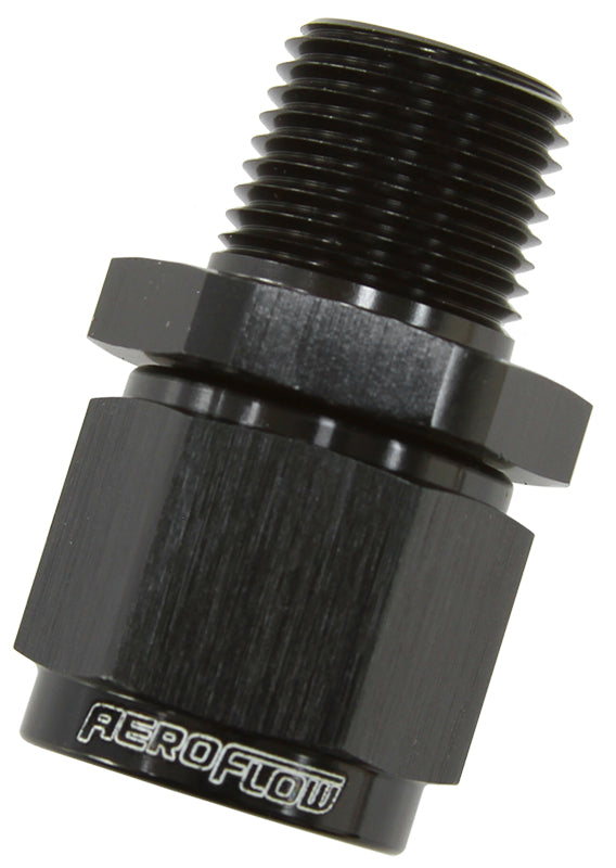 Male NPT to Female AN Straight Fitting 1/4" to -8AN Black Finish