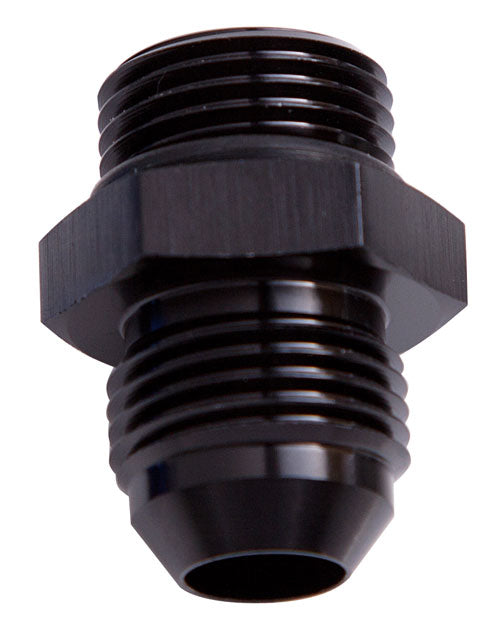 ORB to AN Straight Male Flare Adapter -20 ORB to -16AN, Black Finish