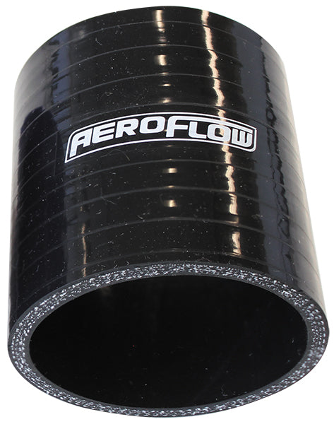 Gloss Black Straight Silicone Hose 1-1/2" (38mm) I.D 3" (76mm) Length. 3-Ply, 11/64"(4.5mm) Wall Thickness