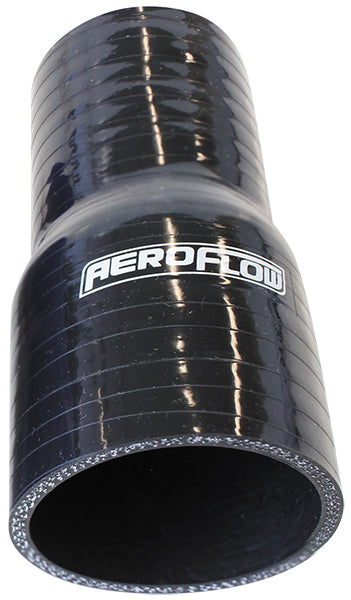 Gloss Black Straight Silicone Reducer / Expander Hose 2-3/4" (70mm) to 2-3/8" (60mm) I.D 5mm Wall Thickness, 127mm Length