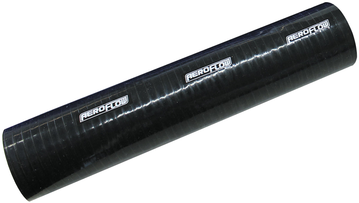 Gloss Black Straight Silicone Hose 3-1/2" (90mm) I.D .98ft (300mm) Length. 4-Ply, 13/64" (5.3mm) Wall Thickness