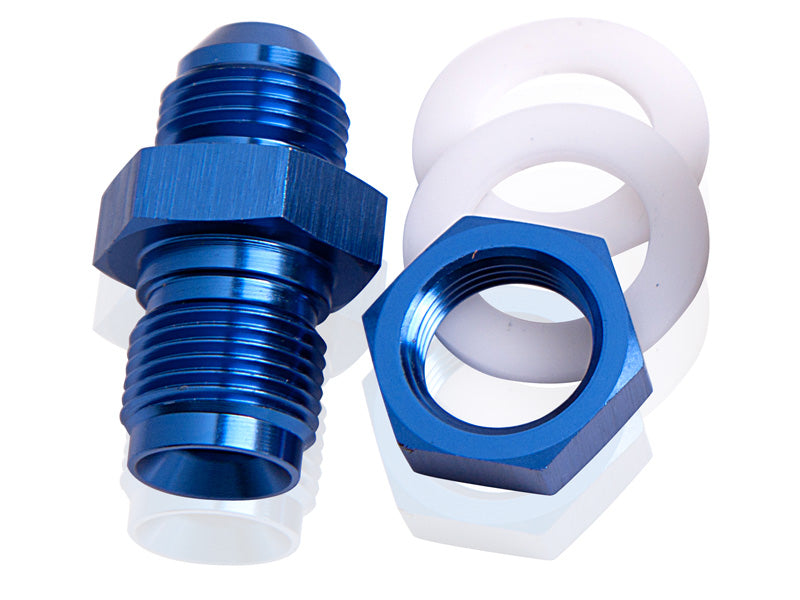 Aeroflow Fuel Cell Bulkhead -16AN Blue Finish