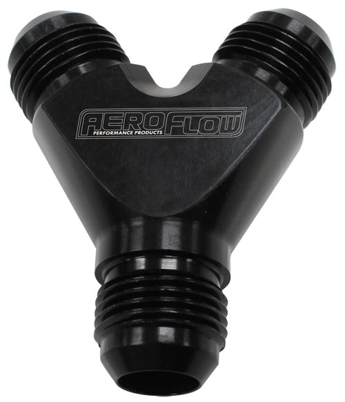 Billet Y-Block Black Finish. 3 x -3AN Male