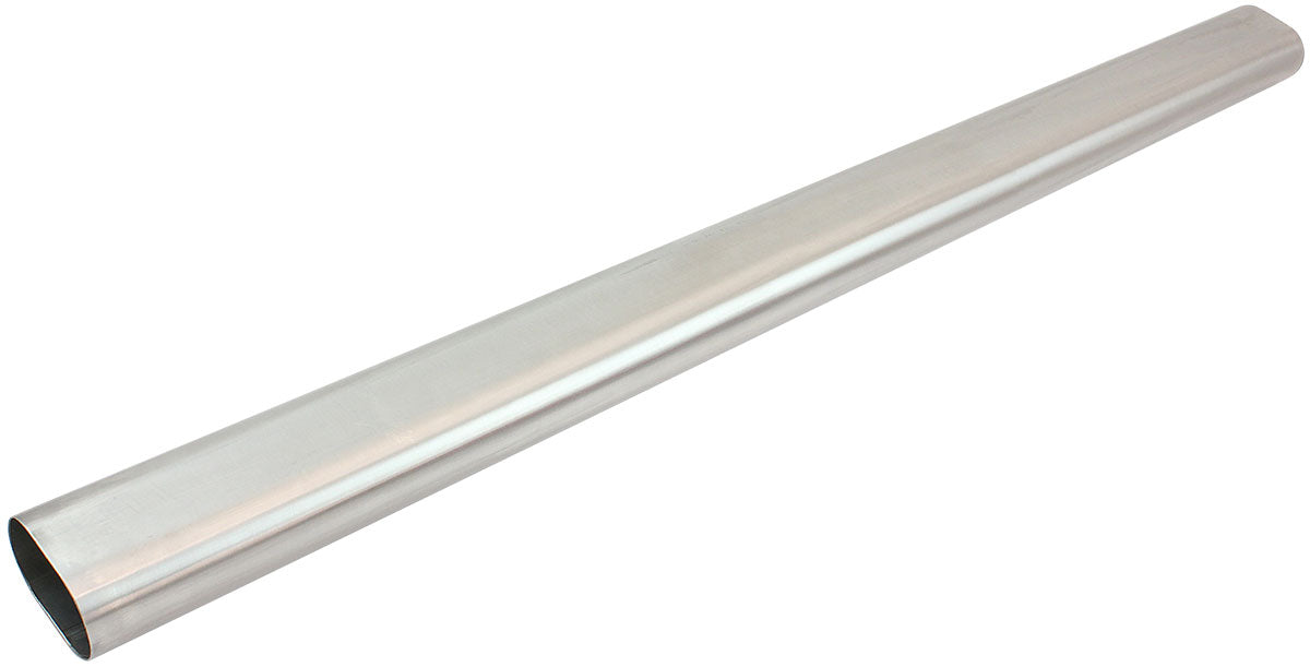 Aeroflow Stainless Steel 3-1/2" Oval Tube, Straight 2-7/16" H x 4" W, 1/16" Wall, 1m Length