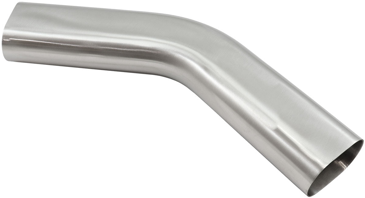 Aeroflow Stainless Steel 2-1/2" Oval Tube, 45 Degree Horizontal Angle 1-7/8" H x 3" W, 1/16" Wall
