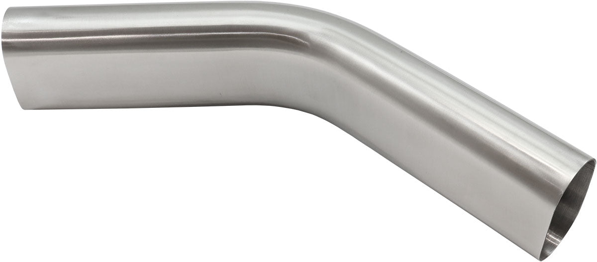 Aeroflow Stainless Steel 2-1/2" Oval Tube, 45 Degree Vertical Angle 1-7/8" H x 3" W, 1/16" Wall