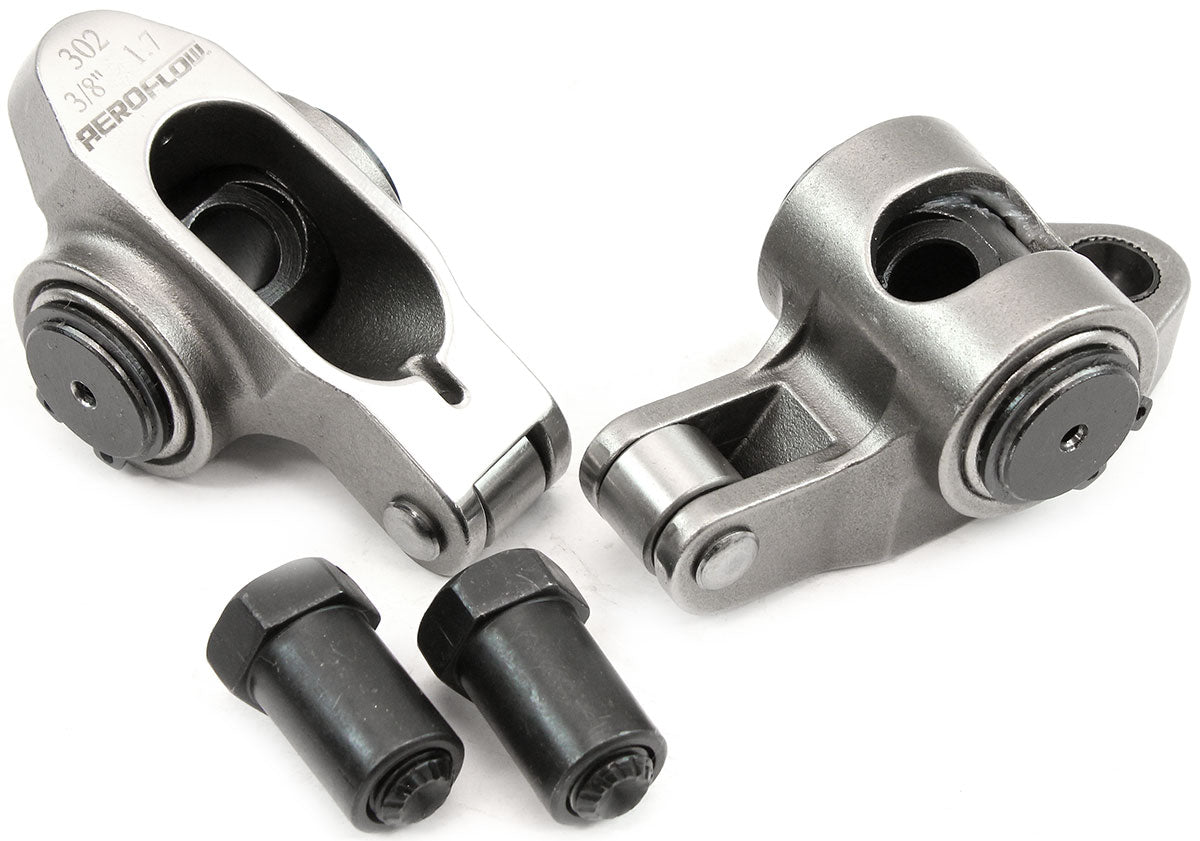 Small Block Ford Windsor 289-351 Stainless Steel Roller Rocker Set 3/8" Stud Mount, 1.70 Ratio, Set of 2