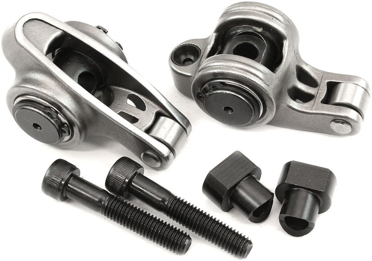 Aeroflow GM LS Stainless Steel Roller Rocker Set M8 Stud Mount, 1.70 Ratio, Set of 2, Suit Cathedral Port Cylinder Heads