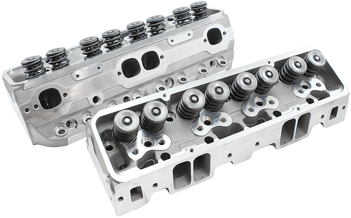 Aeroflow Complete Small Block Chev 327-350-400 220cc Aluminium Cylinder Heads with 75cc Chamber (Pair) 2.22" x 1.31" Intake Port, 1.42" x 1.54" Exhaust Port