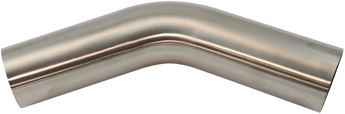 Stainless Steel 45° Mandrel Bend 3-1/2" O.D, .065" Wall, 6" Leg