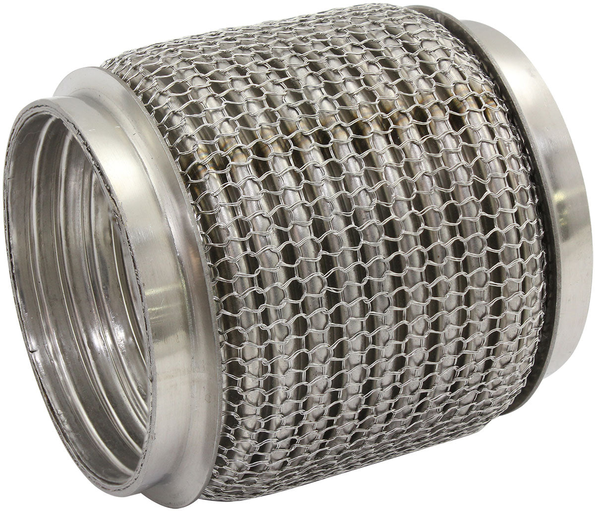 Stainless Steel Flex Joint With Mesh - 3-1/2" I.D 304 Stainless Steel, 4" Long