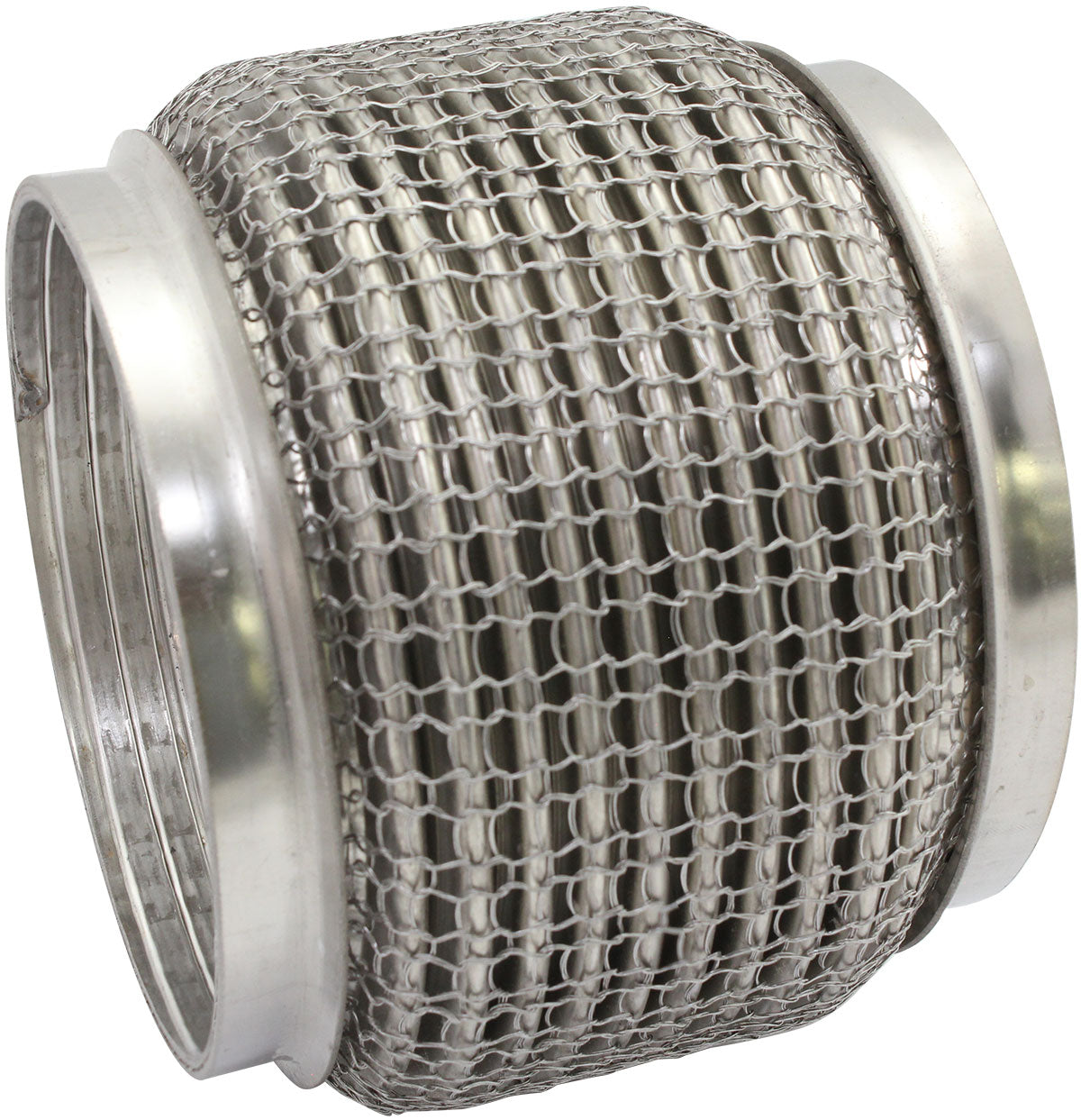 Aeroflow Stainless Steel Flex Joint With Mesh - 4" I.D 304 Stainless Steel, 4" Long