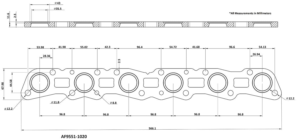 Nissan RB20, RB25, RB26 Mild Steel Header Flange CNC Machined, Sold Individually