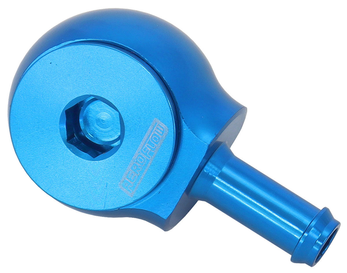 Aeroflow 90° Low Profile -8ORB to 5/16" Barb Blue Finish