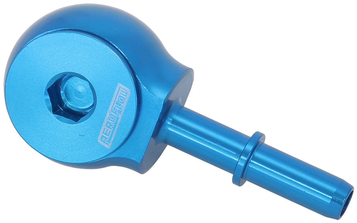 Aeroflow 90° Low Profile -10ORB to EFI Push On 5/16" Barb Blue Finish