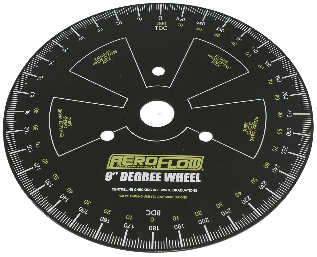 Aeroflow Camshaft Degree Wheel Small 9" Universal Degree Wheel